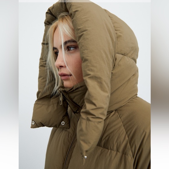Zara WATER REPELLENT PUFFER COAT (NWOT) - Picture 8 of 8